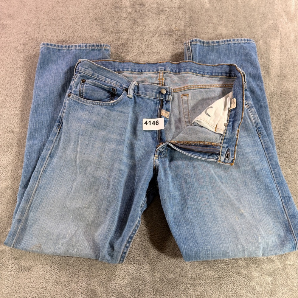 Polo Ralph Lauren Jeans Mens 34x31 Blue Light Wash Straight Leg Denim 4146